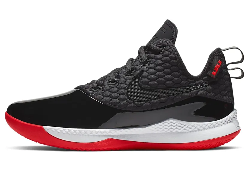 Nike LeBron Witness 3 Premium ‘Black Red’ Black/Black/White/Varsity Red (BQ9819-001)