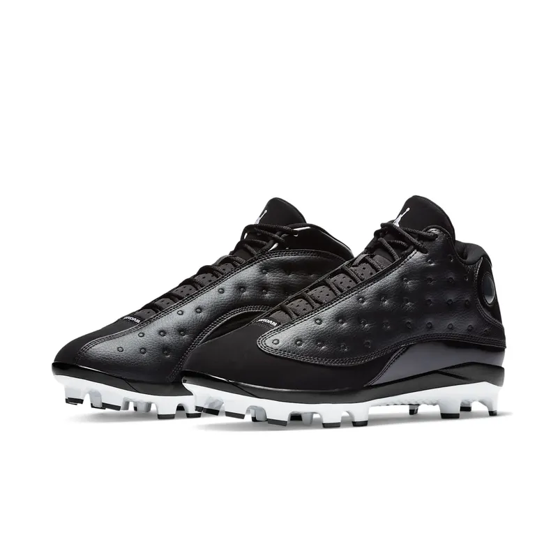 Jordan 13 Retro MCS Cleat Black Black/Black-White (AJ8016-001)