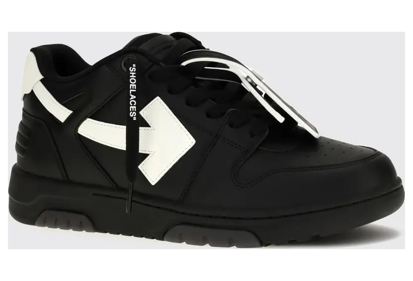 Off-White Bicolor Out Of Office Sneakers in Leather and Recycled Polyester Black (M189C9L0191001)