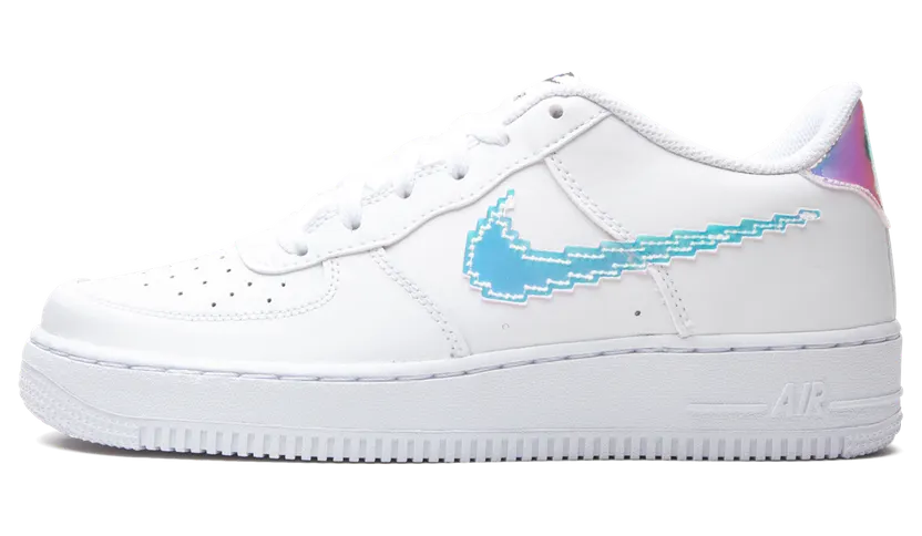 Nike Air Force 1 LV8 GS ‘Digital Swoosh’ White/Multi-Color/Black (CW1577-100)
