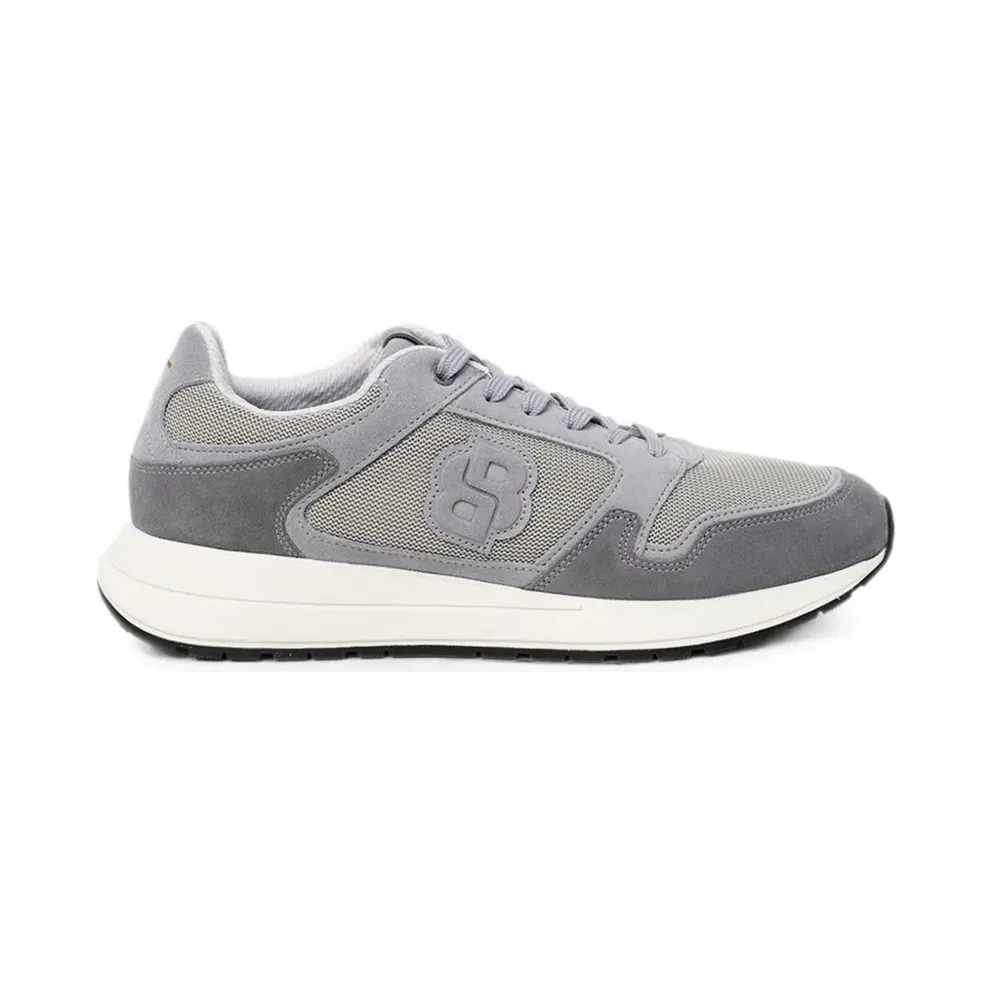 BOSS with Double B-monogram and suède afwerking – Beige (50554612)