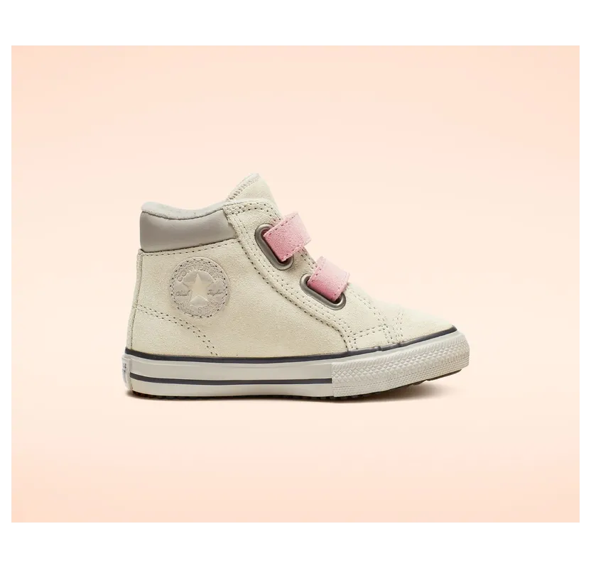 Converse Chuck Taylor All Star Hook and Loop PC Boot High Top Natural Ivory/coastal Pink (765166C)
