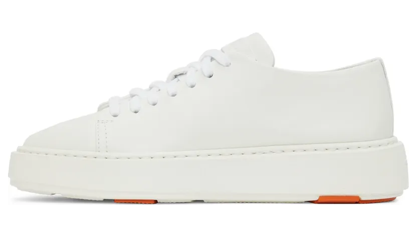 Santoni White Leather Derby Sneakers (WBCD60994BARTESSI90) (3)