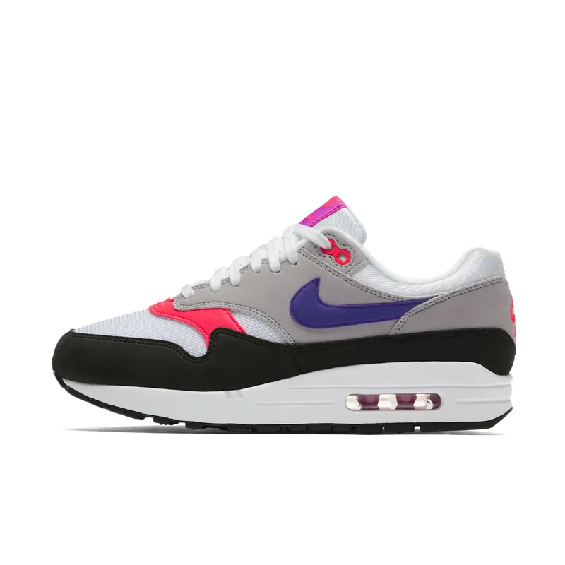Nike Air Max 1 Raptors (W) White/Court Purple-Wolf Grey-Pink Flash (319986-114)