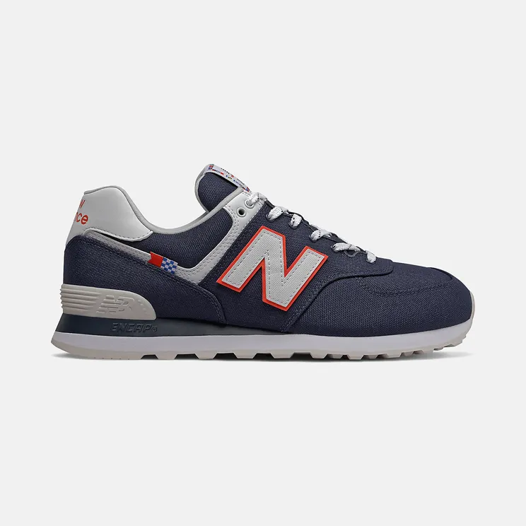 New Balance 574 Coastal Pack Natural Indigo Toro Red White (ML574SOP)