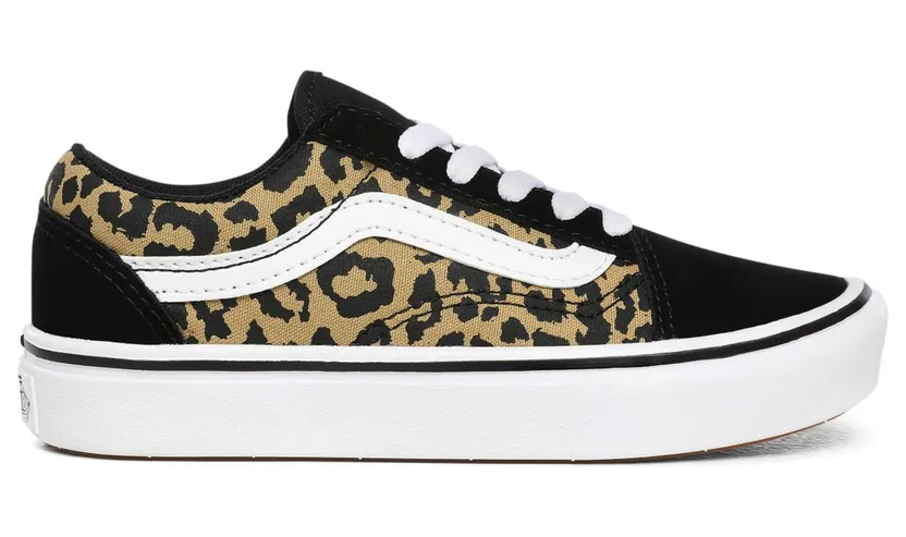 VANS Leopard Comfycush Old Skool Kinderschoenen (Zwart)