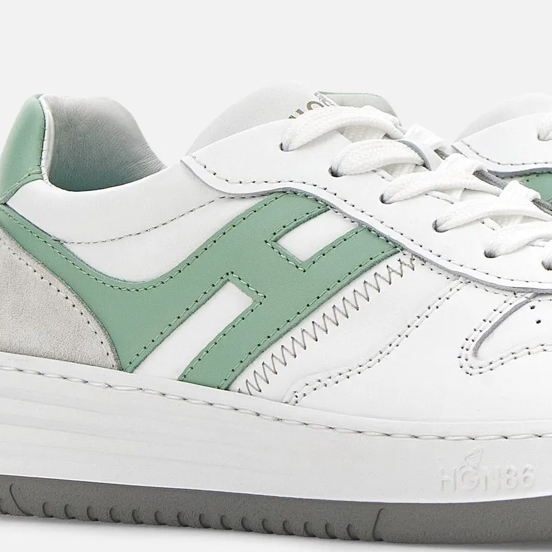 Sneakers Hogan H630 Green White Grey (HXM6300EU50ODZ0XPX) (5)