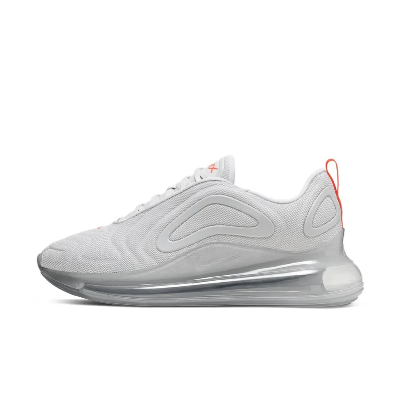 Nike Air Max 720 Pure Platinum Red Heel “Pure Platinum / Metallic Silver / Team Orange” (CD7626-002)