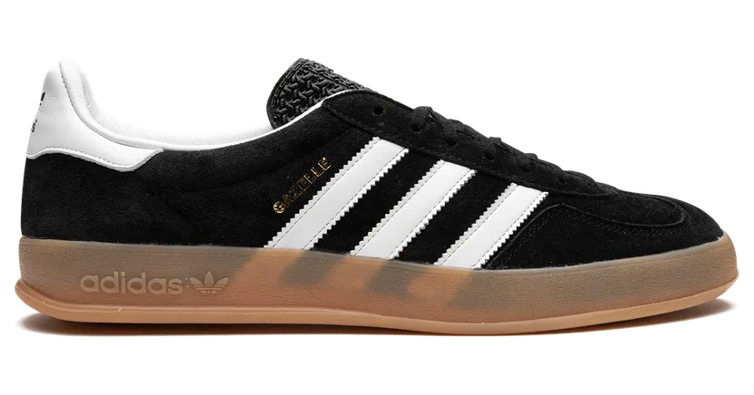 adidas Gazelle Indoor “Core Black”: tijdloos zwart-wit, plat profiel (5)