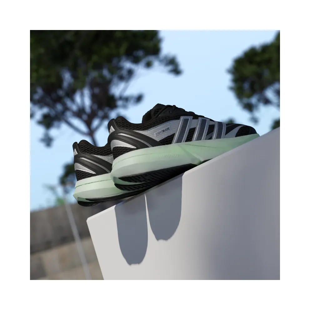 adidas Lightblaze Glow Core Black Silver Metallic Lime Burst (JP6321)