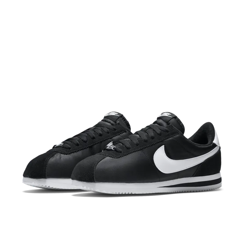 Nike Cortez Basic Nylon Black White-Metallic Silver Black/White-Metallic Silver (819720-011)