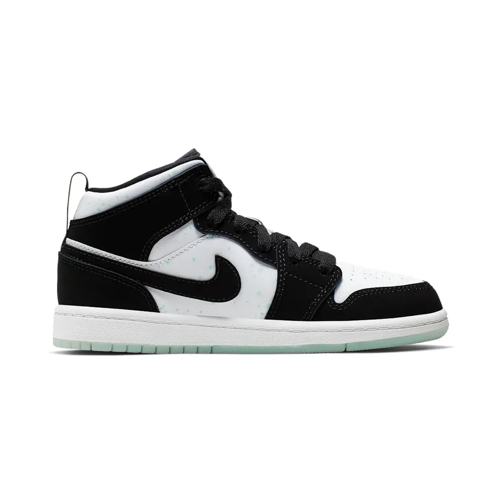 Jordan 1 Mid White Black Teal Tint (PS) White/Black-Teal Tint (BQ6932-103)