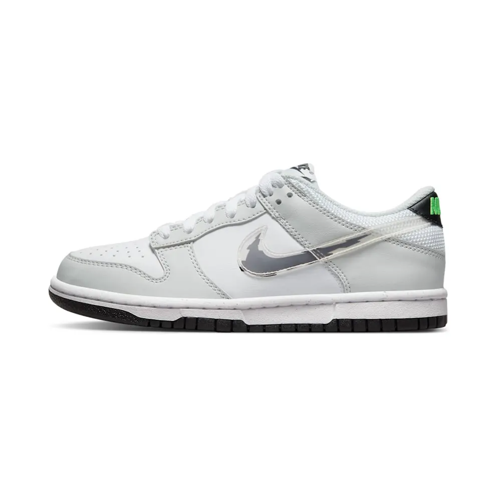 Nike Dunk Low Glitch Swoosh White Grey (DV3033-001)