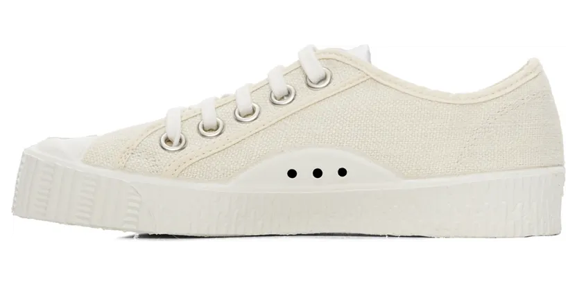 Spalwart Off-White Linen Special Low Sneakers (34031100020) (3)