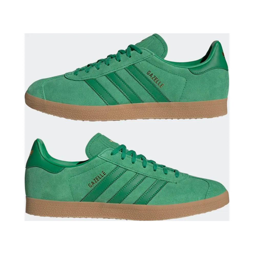Adidas Gazelle Green / Gold Metallic / Gum (GX7200)