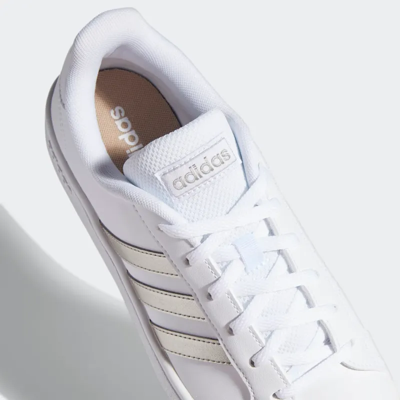 Adidas Grand Court Base Cloud White / Platinum Metallic / Cloud White (EE7874)