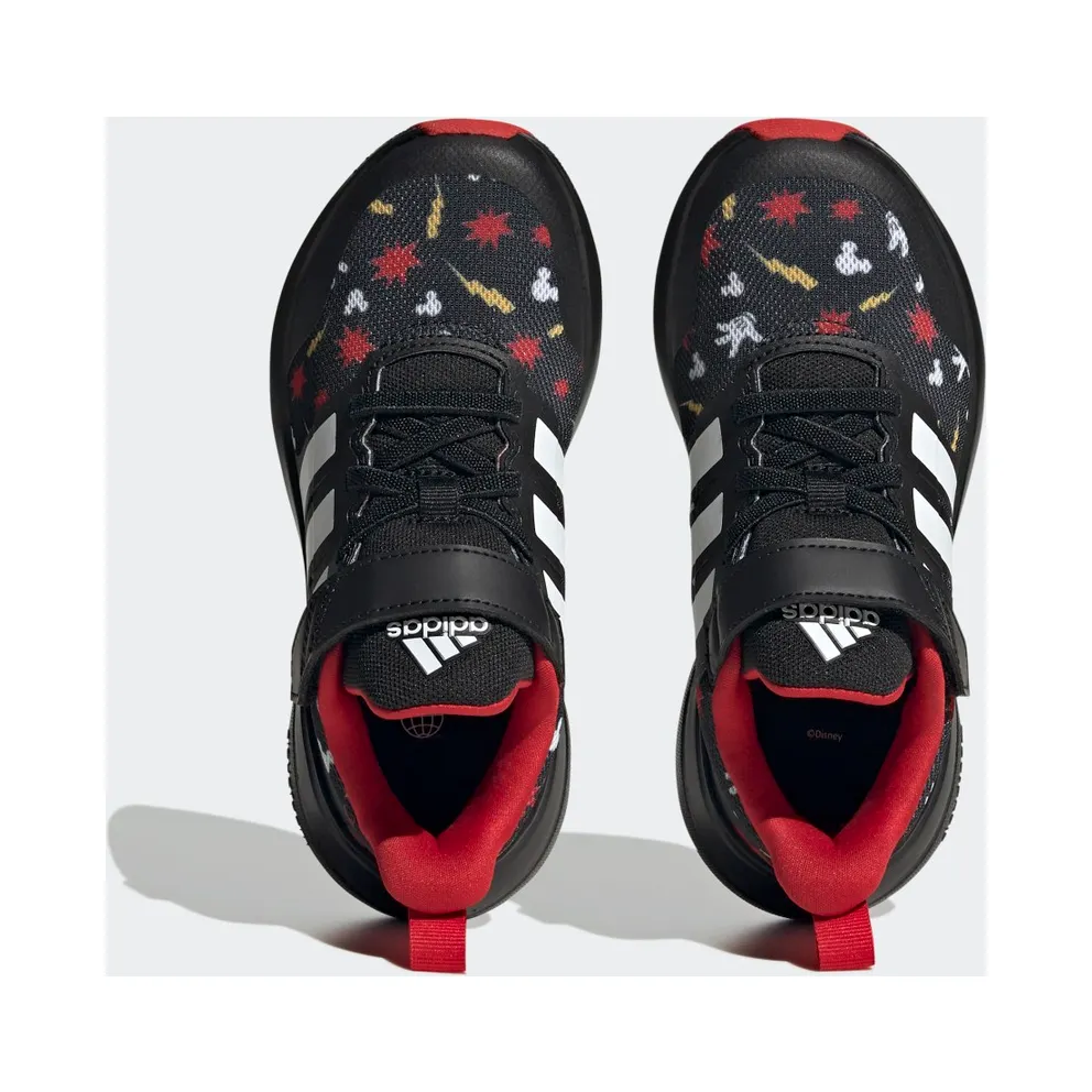 Adidas adidas x Disney FortaRun 2.0 Mickey Cloudfoam Sport Running Elastic Lace Top Strap Core Black / Bold Gold / Better Scarlet (HP8997)