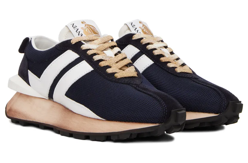 Lanvin Navy Mesh Bumpr Sneakers (FM-SKBRUN-DRAG-P20) (4)