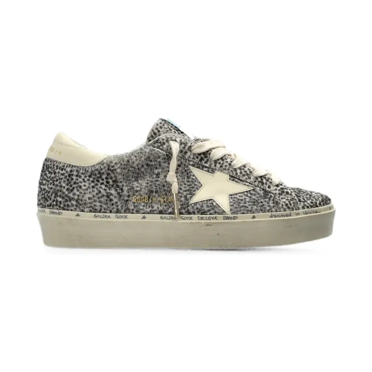 Golden Goose Hi Star met luipaard-print “Grey” (GWF00118F008496)