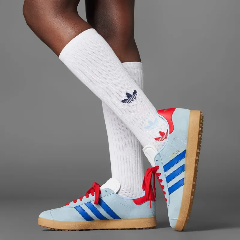 adidas Gazelle Spikeless Golf Clear Sky Royal Better Scarlet (IH8553)