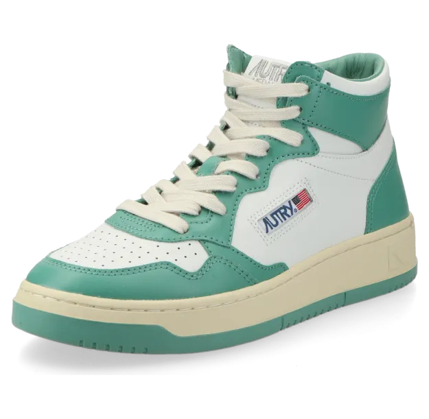 Autry Medalist Mid W (leat / leat white / malachite) – AUMWWB30 (2)