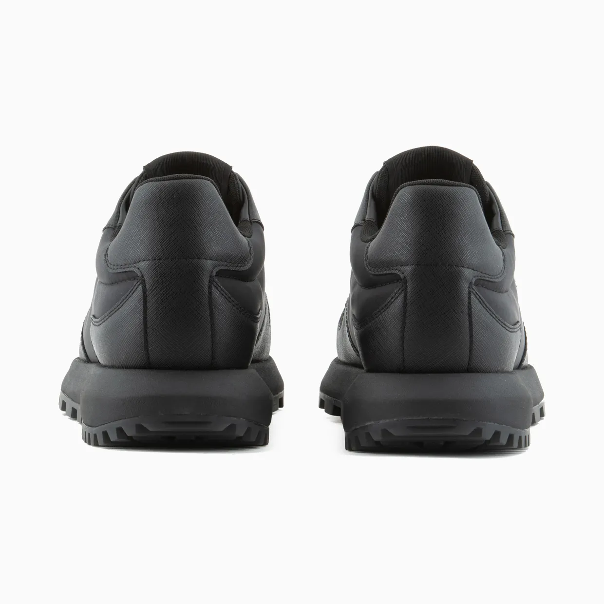 Armani Recycled Nylon Sneakers With Regenerated Saffiano Details (EM003738-AF19532-MC005) (4)