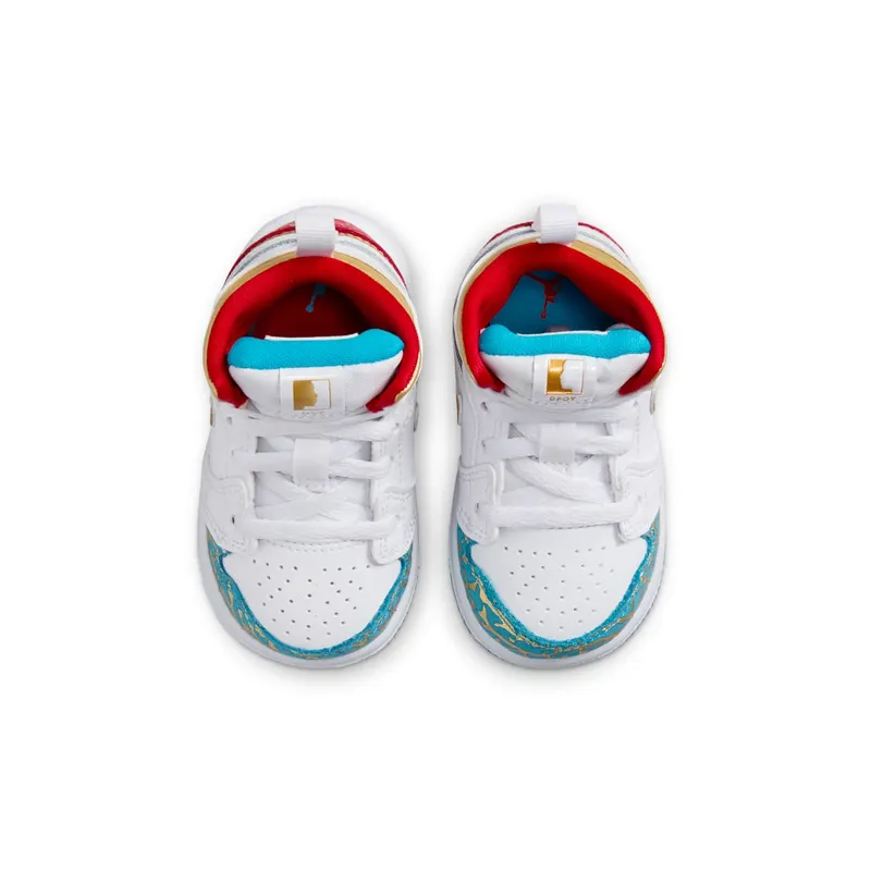 Jordan 1 Mid Sneaker School NC to Chi (FB2211-100)