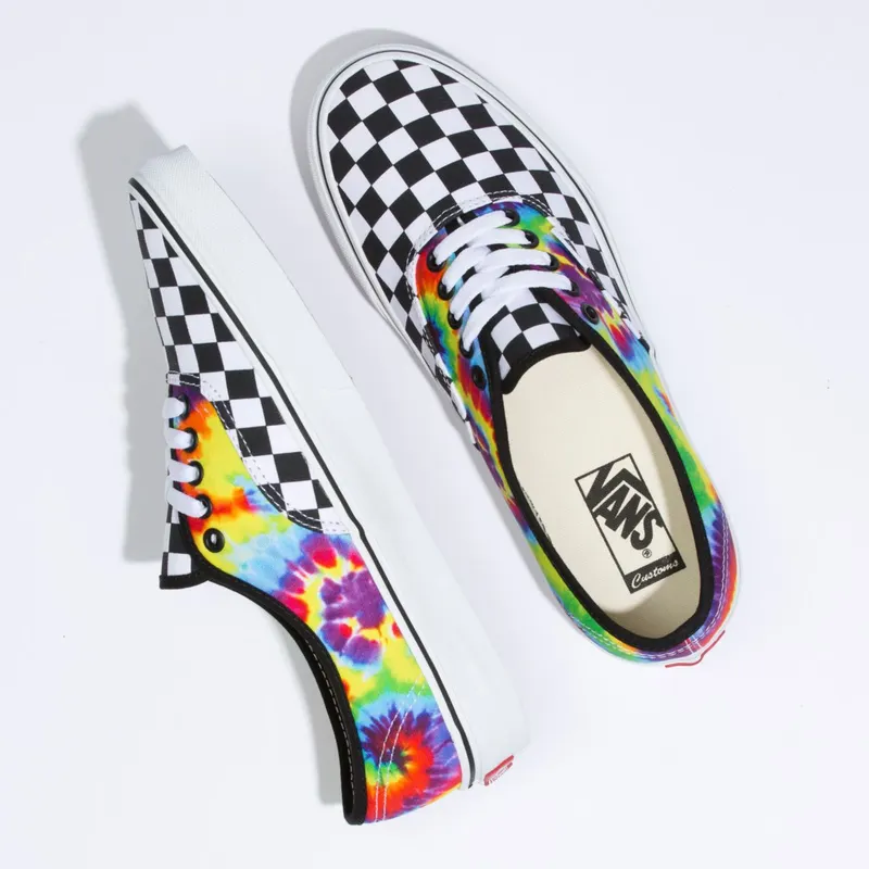 VANS Gepersonaliseerde Tie Dye Checkerboard Authentic Multicolour (VN0A3CS0027)