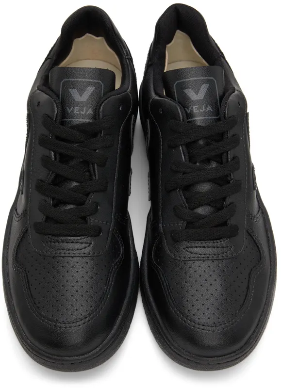 Veja Black Faux-Leather V-10 Sneakers (VX0702562)