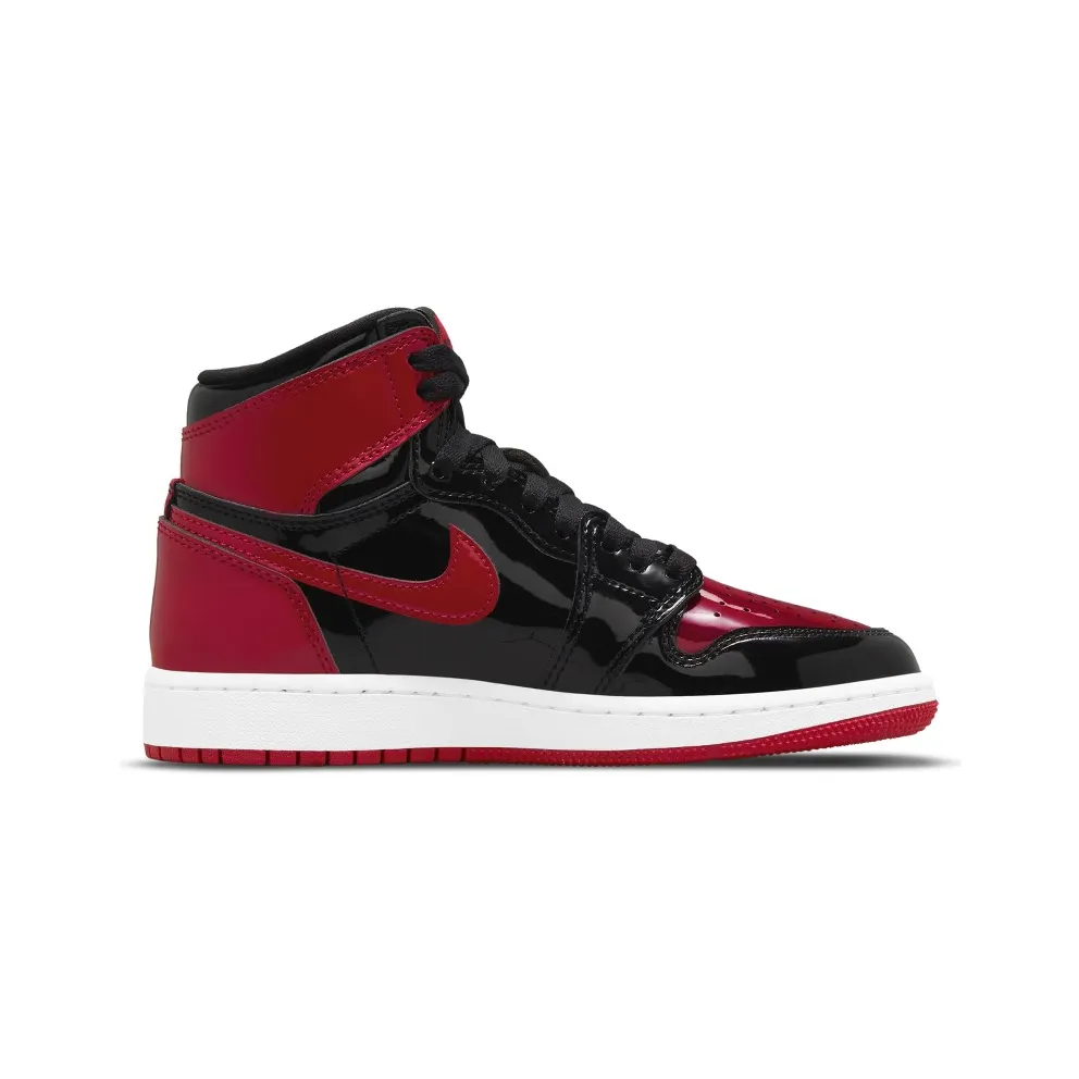 Jordan 1 Retro High OG Patent Bred (GS) – “Black / White / Varsity Red” (575441-063)