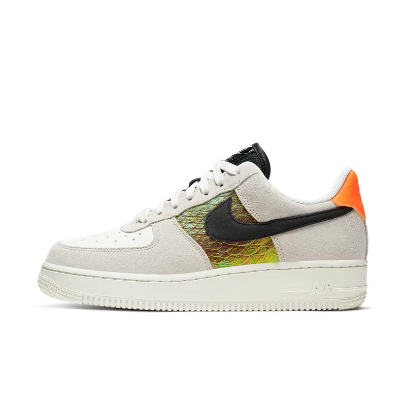 Nike Air Force 1 Low ‘Iridescent Snakeskin’ Light Bone/Sail/Hyper Crimson/Black (CW2657-001)