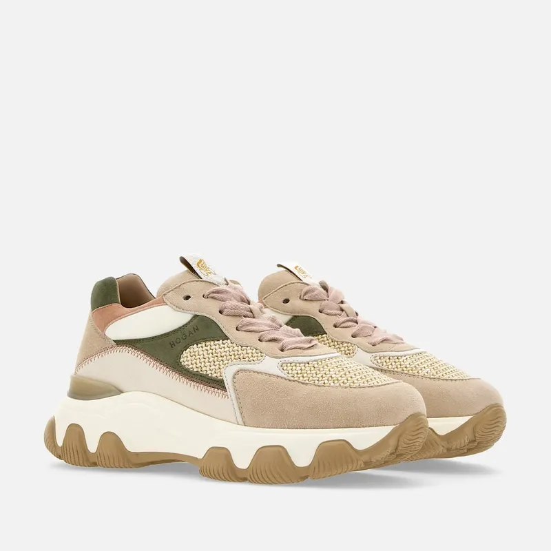 Hogan Hyperactive Green Beige Pink (HXW5400ET10O3S0VAP)