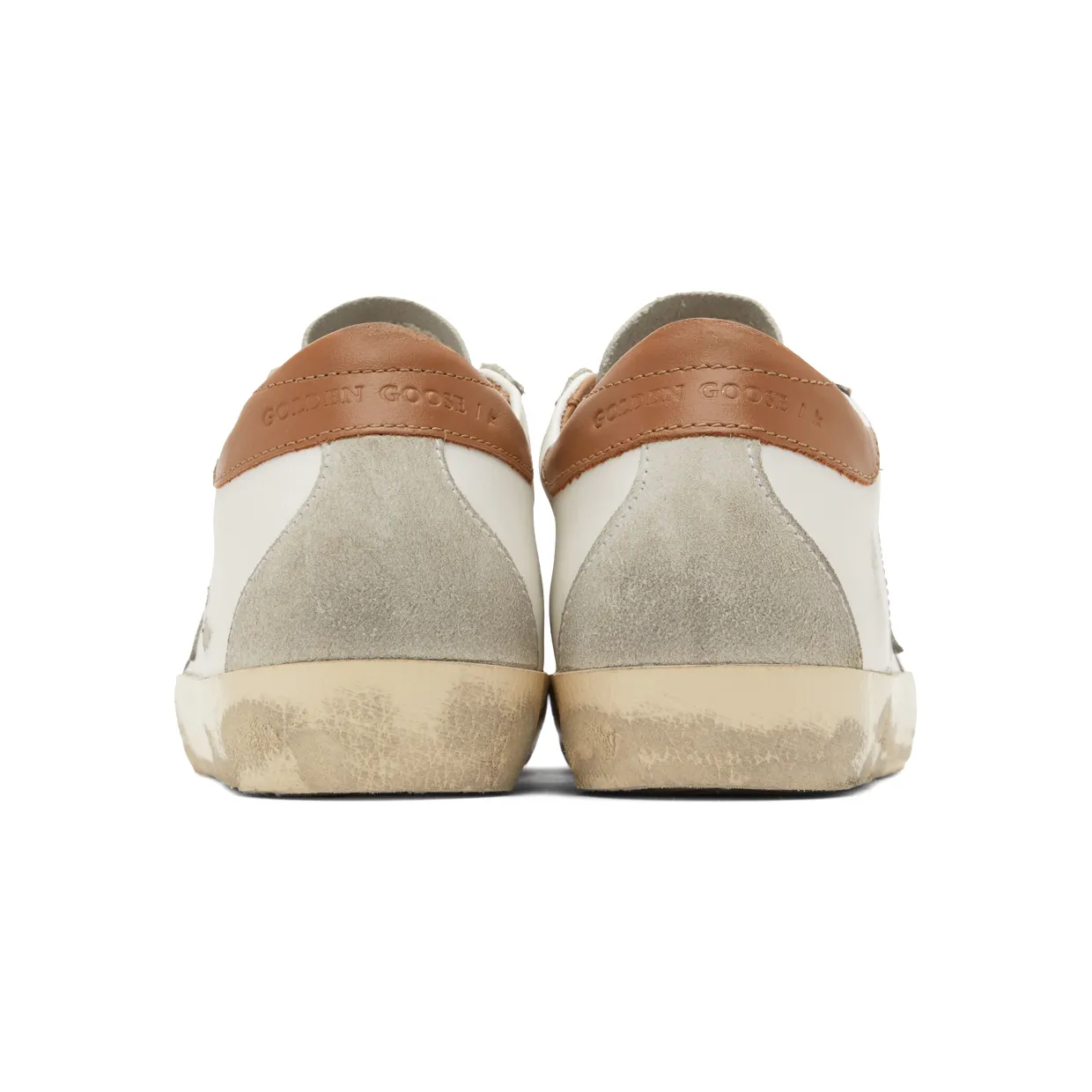 Golden Goose White & Brown Super-Star Classic Sneakers (GWF00102.F002182.10803) (2)