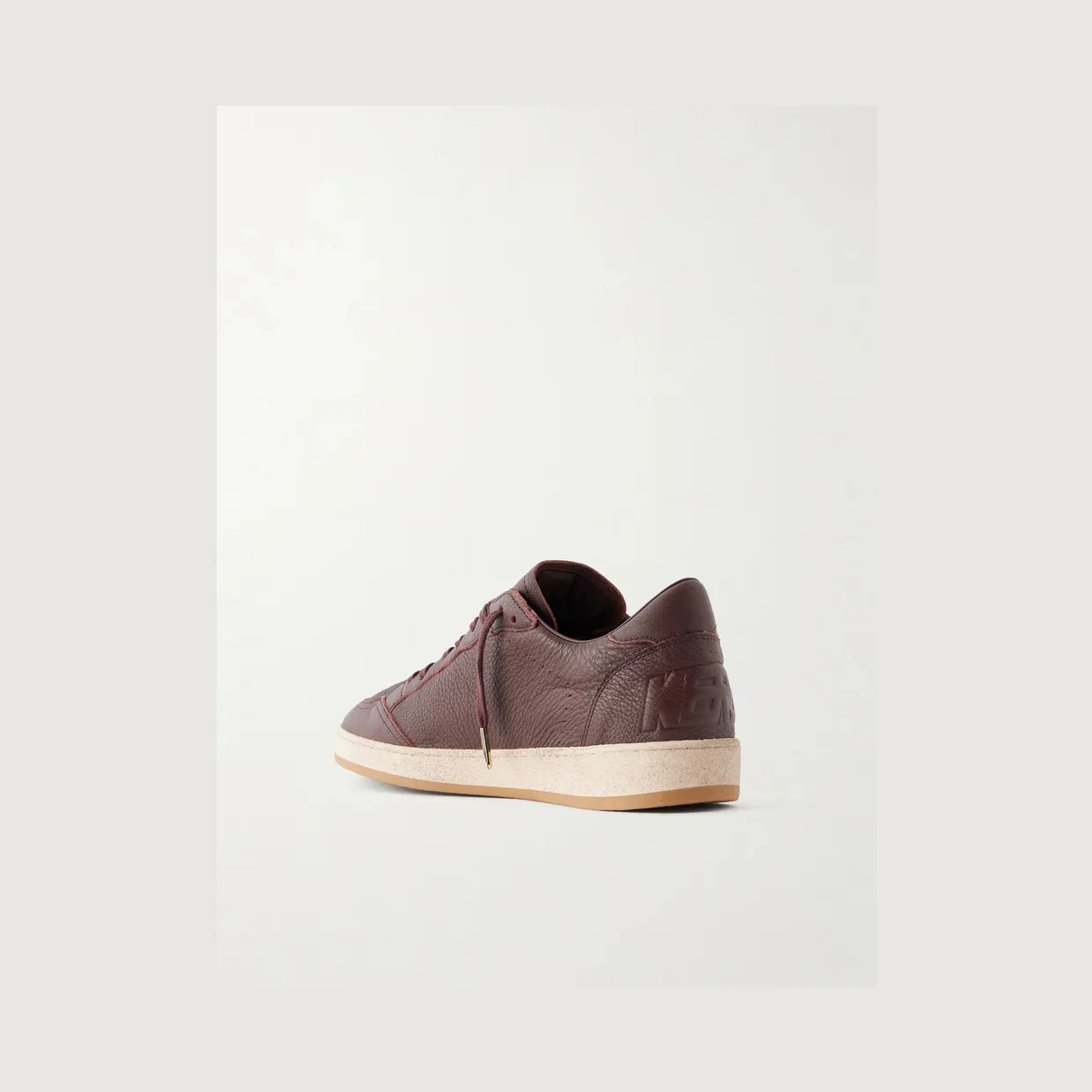 Golden Goose Ball Star Distressed Leather Sneakers Burgundy (GMF00117.F008888) (4)