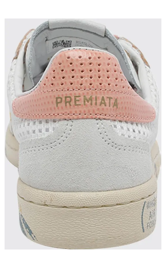 Premiata Bonnie Sneakers in Micro-Perforated Suede White (BONNIED8039) (3)