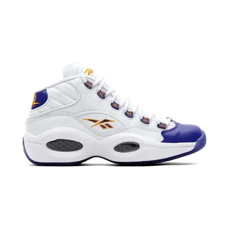 Reebok Question Mid Packer Shoes For Player Use Only Kobe White/Purple/Yellow (Other Brands Reebok)