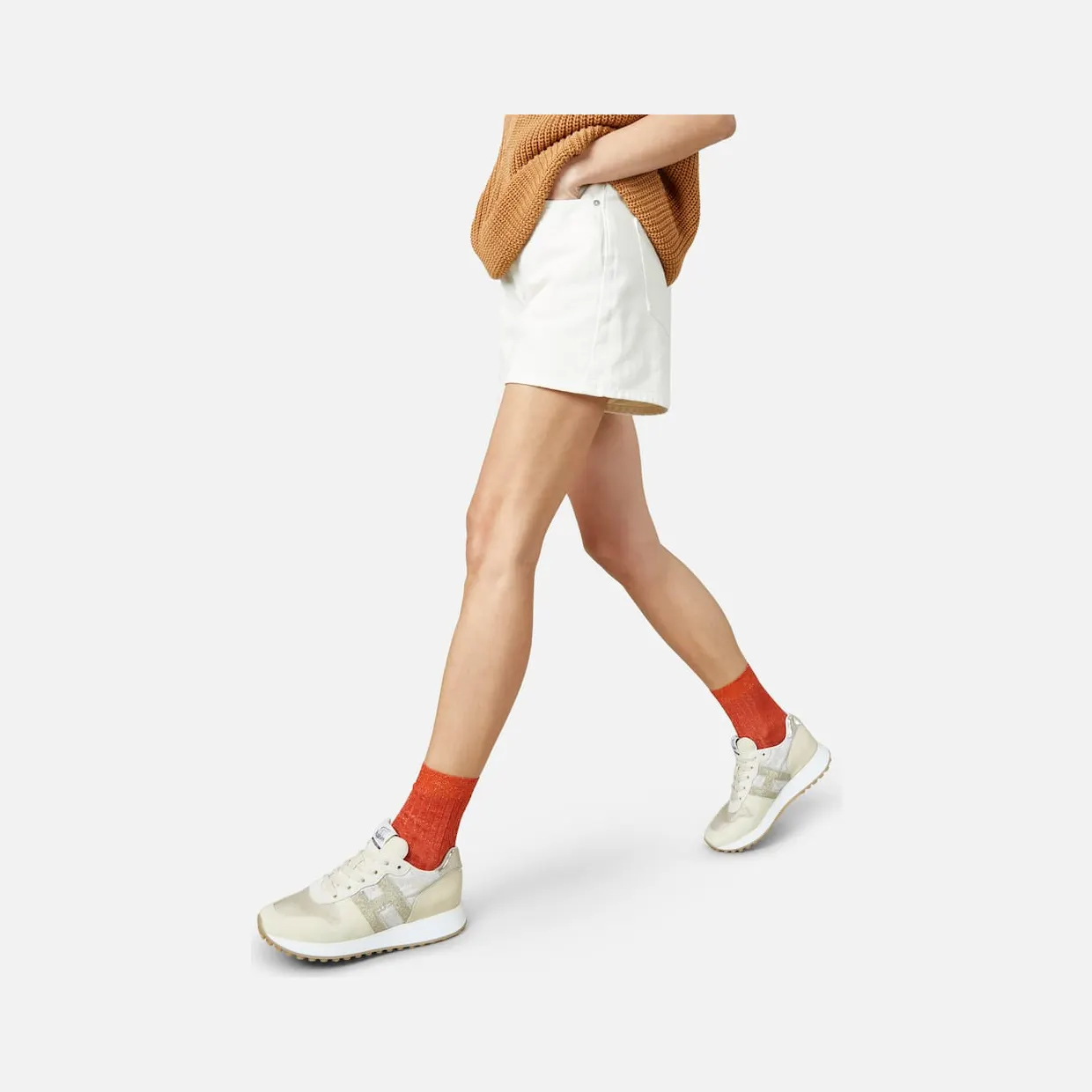 Sneakers Hogan H383 Ivory Gold (HXW4290CR00R4S0UAO) (5)