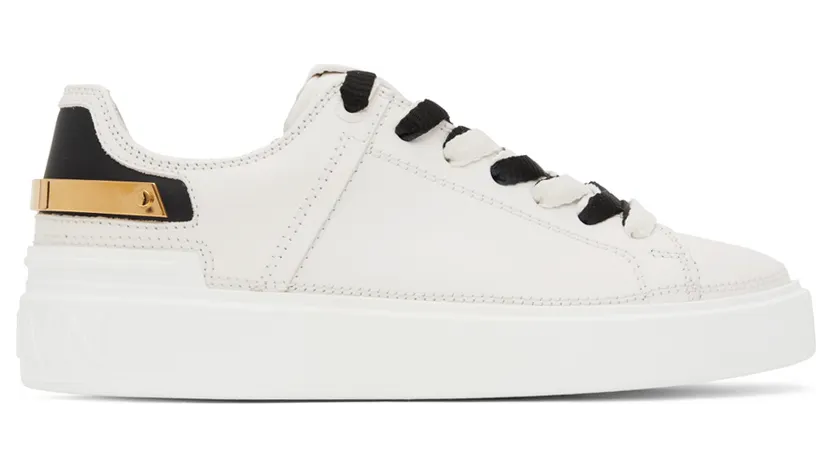 Balmain Off-White B-Court Sneakers (YN0VI711LTPR)