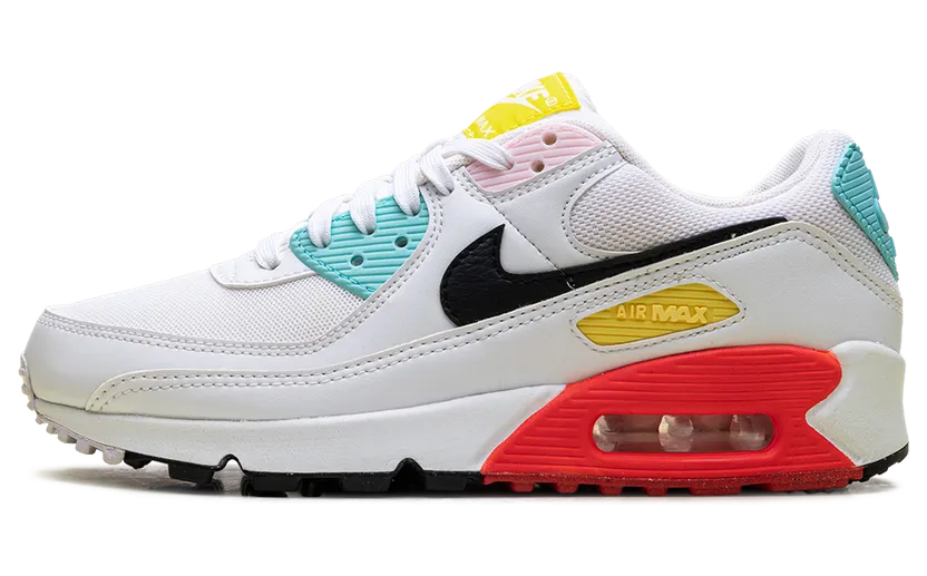 Nike Air Max 90 “White / Black / Pink Foam / Bright Crimson” (FZ3622-100)