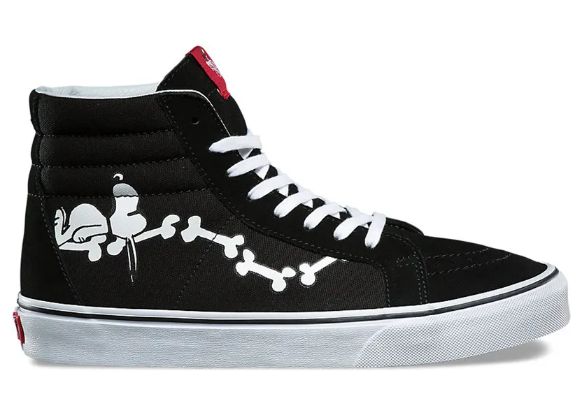 Vans Peanuts x SK8-Hi Reissue ‘Snoopy Bones’ Black (VN0A2XSBOHL)