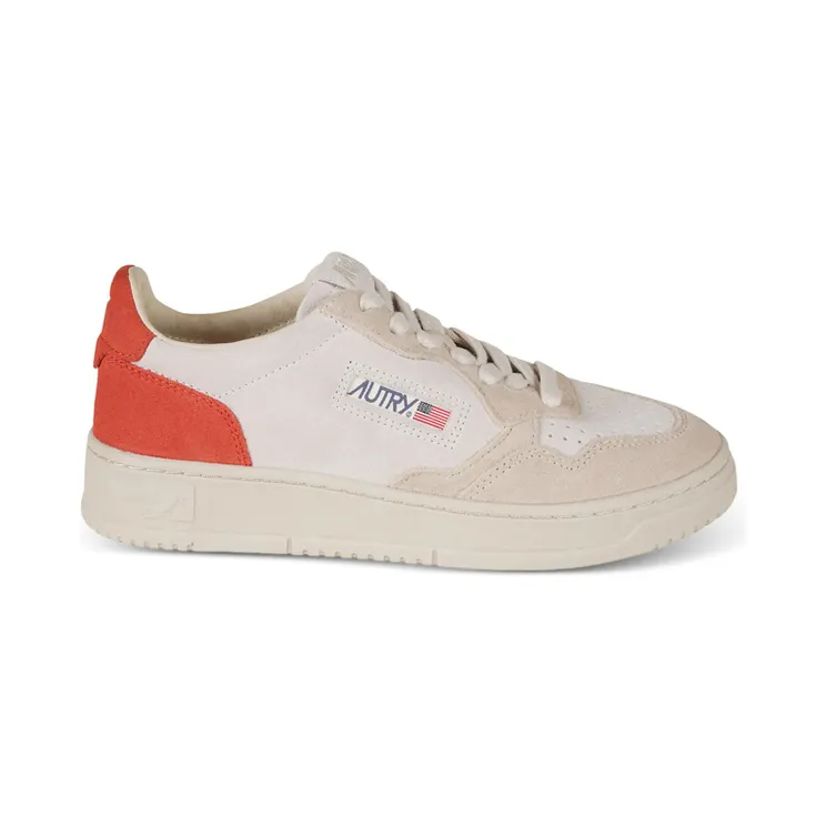Autry Lace-up Perforated “Neutrals/Orange” (AULW TS25)
