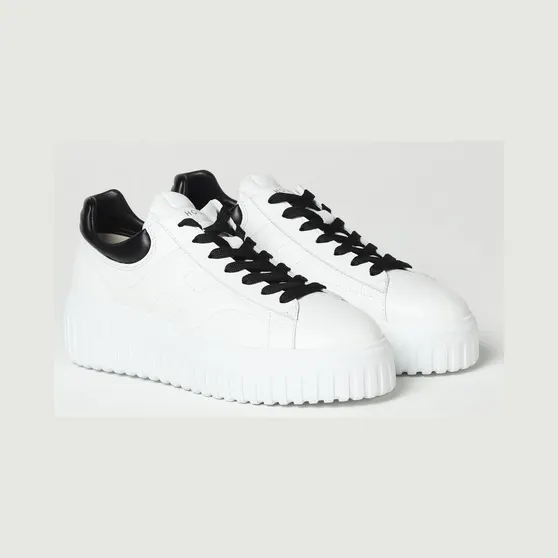 Hogan H-Stripes Sneakers in Nappa Leather White (HXW6450FC60LE90001)