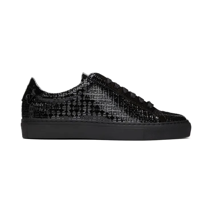 Givenchy Black 4G Patent Leather Urban Street Low Sneakers (BE0003E17W)