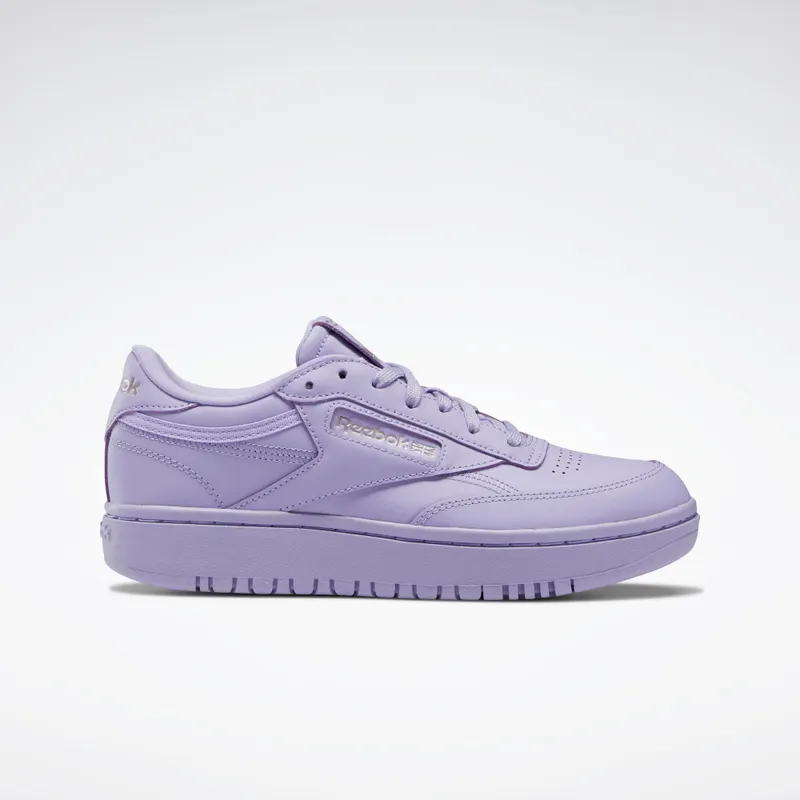 Reebok Cardi Coated Club C Double Schoenen Crisp Purple / Crisp Purple / Quartz Met