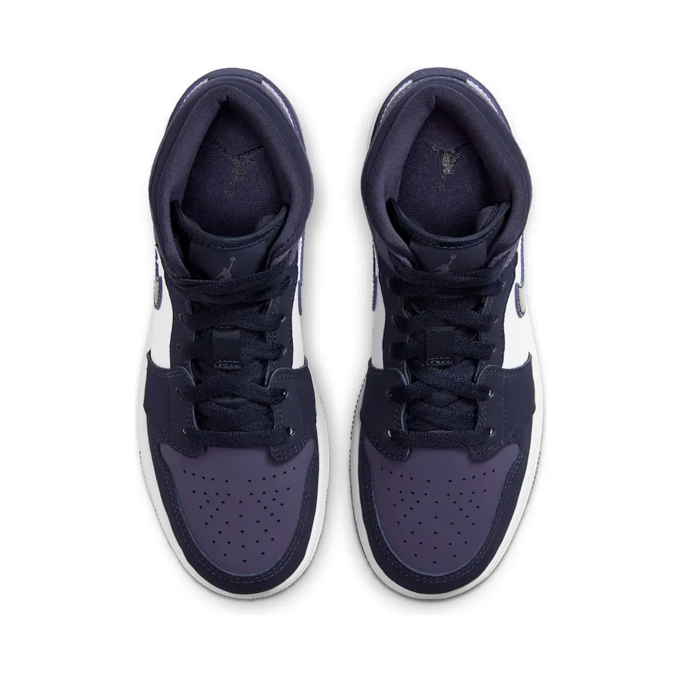 Jordan 1 Mid Sanded Purple (GS) Obsidian/Sanded Purple-White (554725-445)