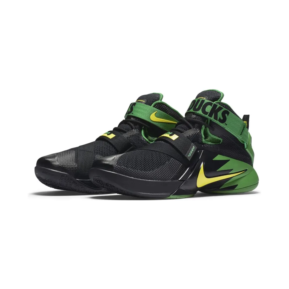 Nike LeBron Zoom Soldier 9 Oregon Black/Yellow Strike-Apple Green (749490-073)