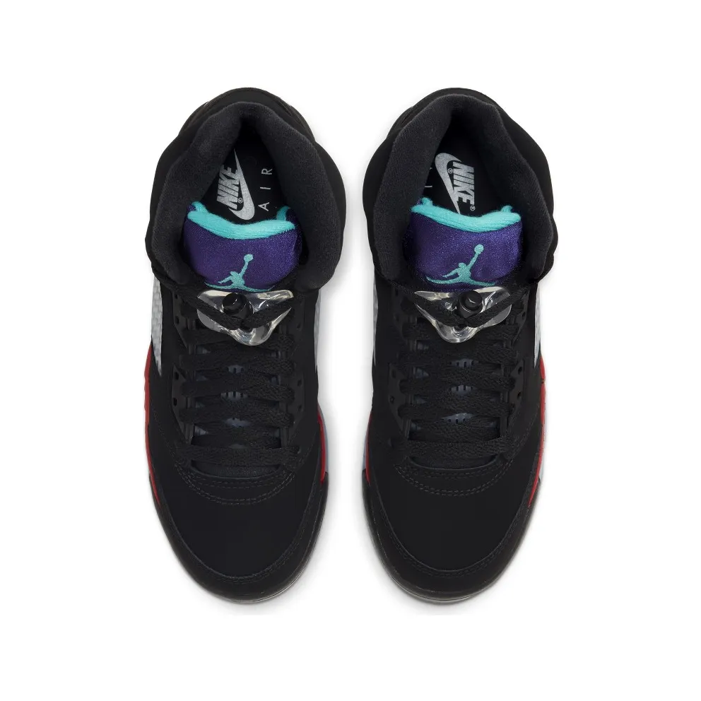 Jordan 5 Retro Top 3 (GS) Black/Fire Red-Grape Ice-New Emerald (CZ2989-001)
