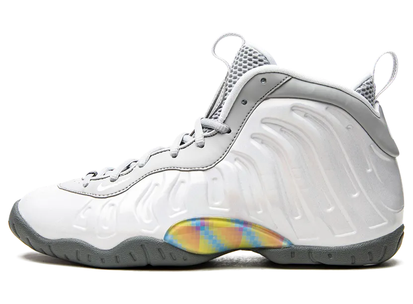 Nike Little Posite One’Rainbow Pixel’ GS Light Smoke Grey/White/Blue Fury (CU1054-001)