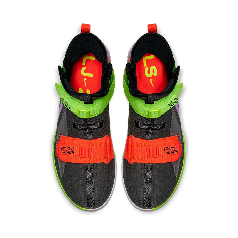 LeBron Soldier 13 Thunder Grey/Bright Crimson-Electric Green (AR4225-002)