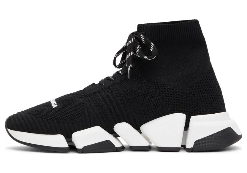 Balenciaga Black Lace-Up Speed 2.0 Sneakers (617258 W2DB2) (3)